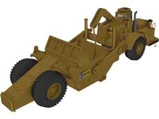 Caterpillar 631D Scraper 3D Model preview