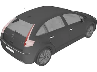 Citroen C4 (2009) 3D Model preview