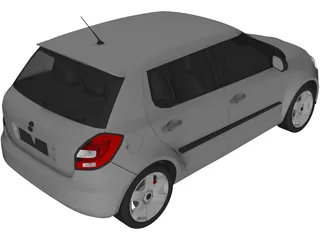 Skoda Fabia II (2010) 3D Model preview