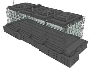Exhibition Building 3D Model preview