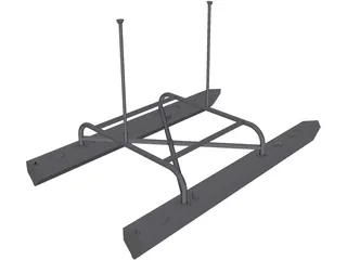 Catamaran Flotadores 3D Model preview