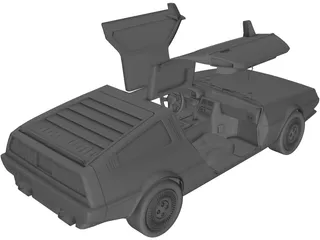 DMC DeLorean (1980) 3D Model preview