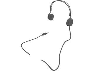 Thomas Headphones 1950`s 3D Model preview