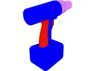 Cordless Drill 3D Model preview