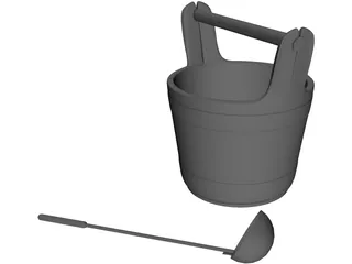 Sauna Accessories 3D Model preview