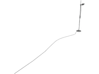 Halogen Floor Lamp 3D Model preview