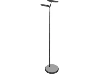 LED Telescope Floor Lamp 3D Model preview