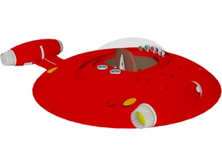 UFO Toy Model 3D Model preview