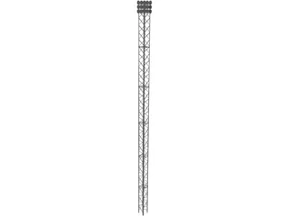 Self-Sustaining Steel Tower 36 Meters 3D Model preview