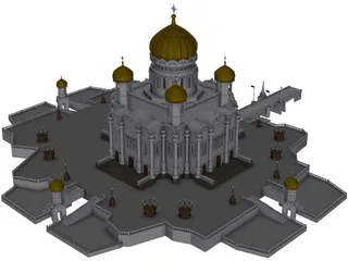 Taj Mahal Mosque 3D Model preview
