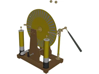 Wimshurst Machine 3D Model preview