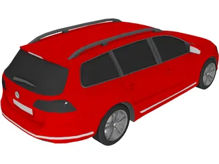 Volkswagen Passat B7 Variant (2012) 3D Model preview