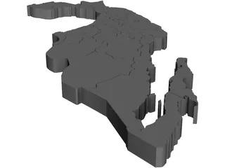 Map of Mexico 3D Model preview