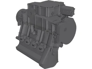 Suzuki GSXR600-RR Engine 3D Model preview