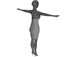 Woman Manikin 3D Model preview