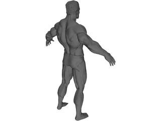 Super Human 3D Model preview