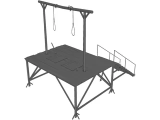 Woodern Gallows 3D Model preview