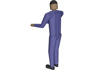 Man Worker 3D Model preview