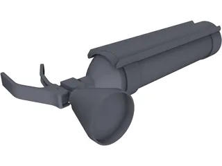 Fire Extinguiser CO2 2Kg 3D Model preview