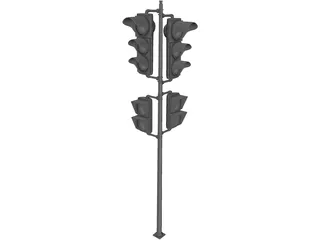 Traffic Light 3D Model preview