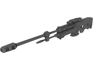Halo Reach Sniper Rifle 3D Model preview