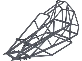 Chassis Kart Cross 3D Model preview