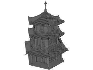 Pagoda 3D Model preview