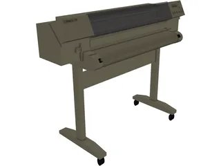 HP 750c Plotter 3D Model preview