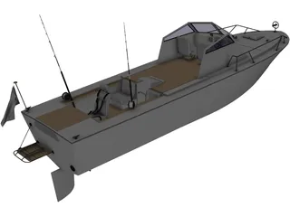Lancha Pesca Deportiva 3D Model preview