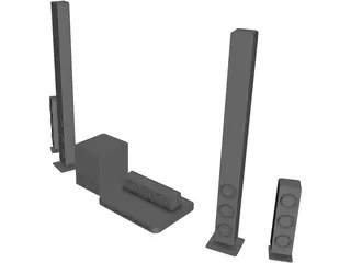 Goldleaf RX3 Speakers 3D Model preview