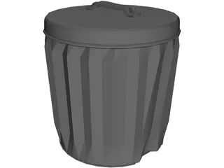 Trashcan 3D Model preview