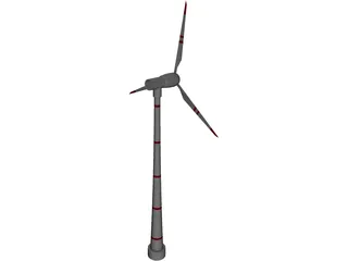Wind Turbine 3D Model preview