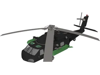 Helicopter Concept 3D Model preview