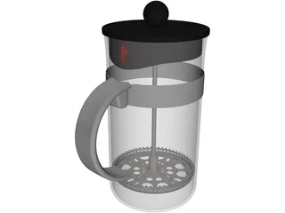 French Press 3D Model preview