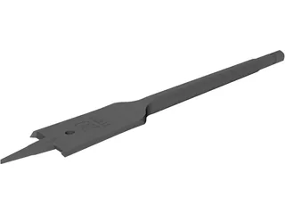 Flat Bit Drill 3D Model preview
