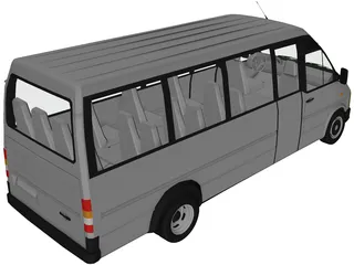 Volkswagen LTM Bus 3D Model preview