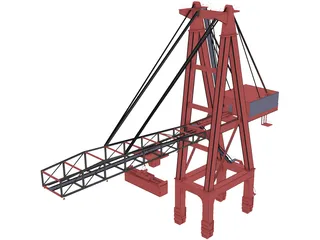 STS Port Crane 3D Model preview