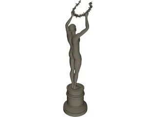 Award Statue 3D Model preview