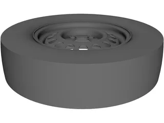 Steel Rim 14 Inch 3D Model preview