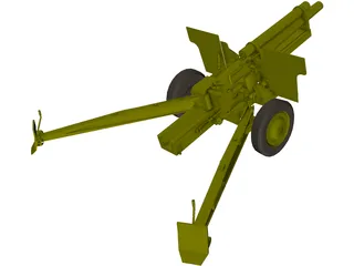Canadian Howitzer 105mm 3D Model preview