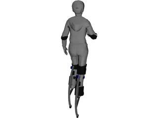 Jumper Girl 3D Model preview