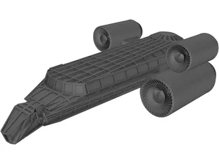 Spaceship Cargo 3D Model preview