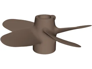 Propeller 5 Blades 3D Model preview