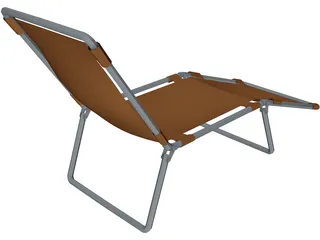 Lay Bed 3D Model preview