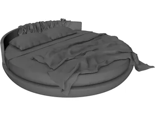 Round Bed 3D Model preview