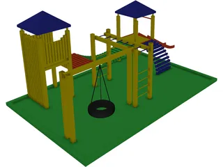 Children Playground 3D Model preview