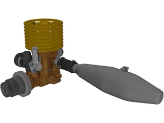 RC Model Engine .12 3D Model preview