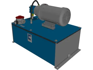 Hydraulic Power Pack 3D Model preview
