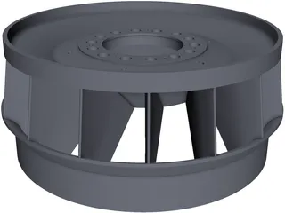 Francis Turbine Runner 3D Model preview