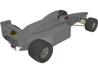 Sauber F1 Car 3D Model preview